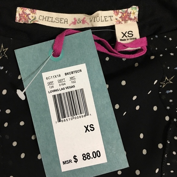 NWT CHELSEA & VIOLET LOVING LAS VEGAS RUFFLE SKIRT - Picture 7 of 7